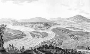 Поглед на Београд и Земун крајем 18. века. Слика Кристијана Шуца из 1788.