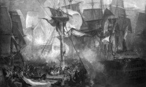 Поморска битка код Трафалгара 21. октобра 1805. Уље на платну Џозефа Тарнера из 1806.