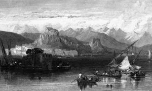 Крф, острво у Јонском мору, гравура Е. Финдена из 1856.