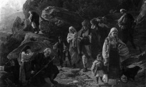 Херцеговачки збег. Уље на платну Уроша Предића из 1889.