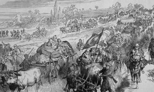 Турске избеглице напуштају Трново у Бугарској, 1877.