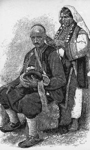 Католички пар у Босни. Слика Мајхофера из 1887.