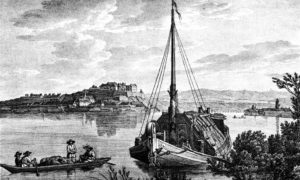 Тврђава Петроварадин на Дунаву, цртеж Ј. Алта из 1821.