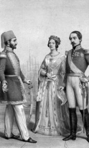 Султан Абдул-Меџид (25. април 1823. – 25. јун 1861.) са британском краљицом Викторијом и председником Француске, Наполеоном III.