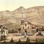 Трг испред катедрале у Макарској, између 1890. и 1900. (фото Library of Congress)