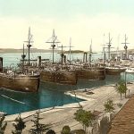 Морнаричко пристаниште у Пули, између 1890. и 1900. (фото Library of Congress)