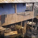 Двориште сељачке куће у Јајцу, 14. октобар 1912. (фото www.albert-kahn.hauts-de-seine.fr)