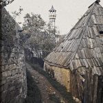 Џамија близу Кастела, офарбана до врха зеленом, Јајце, 13. октобар 1912. (фото www.albert-kahn.hauts-de-seine.fr)
