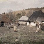 Српско сеоско домаћинство, околина Бањалуке, 13. октобар 1912. (фото www.albert-kahn.hauts-de-seine.fr)