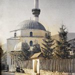 Нова џамија са каменим минаретом, Јајце, 14. октобар 1912. (фото www.albert-kahn.hauts-de-seine.fr)