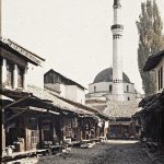 Улица на пијаци, Сарајево, 15. октобар 1912. (фото www.albert-kahn.hauts-de-seine.fr)