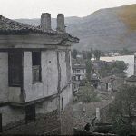 Поглед са брда на цркву Свете Софије и залив, Охрид, мај 1913. (фото www.albert-kahn.hauts-de-seine.fr)