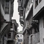 Троспратна кућа у старом делу града, Охрид, мај 1913. (фото www.albert-kahn.hauts-de-seine.fr)