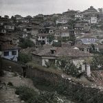 Поглед на стари град са црквом Светог Климента на врху, Охрид, мај 1913. (фото www.albert-kahn.hauts-de-seine.fr)