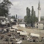 Поглед на трг и Зејнел Абедину џамију, Охрид, мај 1913. (фото www.albert-kahn.hauts-de-seine.fr)