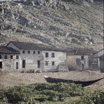 Испод тврђаве Розафа, објекти пијаце и чамци на обали Бојане, Скадар, 21. октобар 1913. (фото www.albert-kahn.hauts-de-seine.fr)