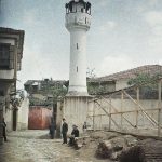 Минарет од дрвета са својим карактеристичним обликом, Солун, 13. мај 1913. (фото www.albert-kahn.hauts-de-seine.fr)