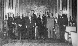 Председник града Београда Живорад Ковачевић са браниоцима Београда 1980. године