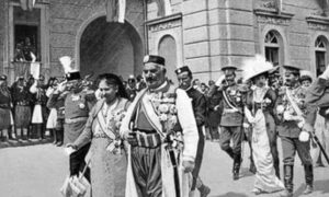 Краљ Никола и краљица Милена на Цетињу