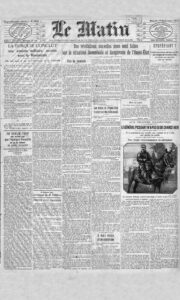 Le Matin, издање од 17. септембра 1910. и чланак поводом „споразума“